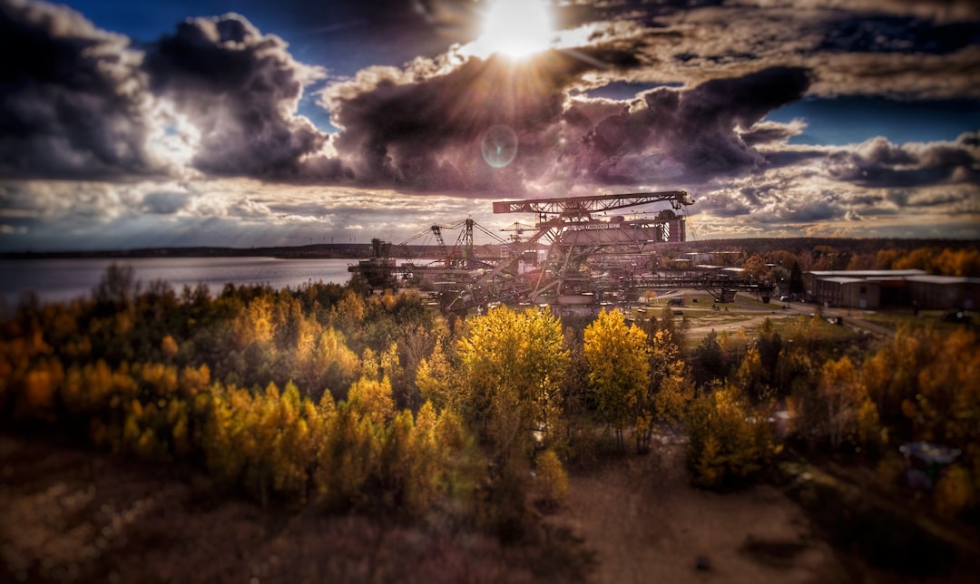 Australian industrial site at sunrise